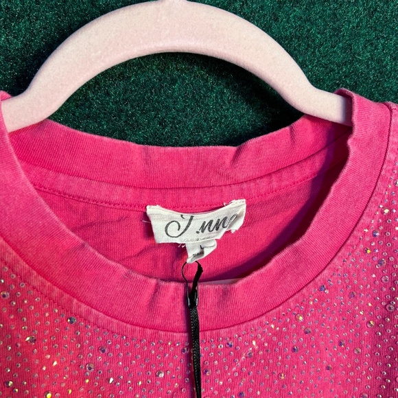 🌟SALE 100 NWT J. NNA Hot Pink Bejeweled Top - Picture 3 of 10